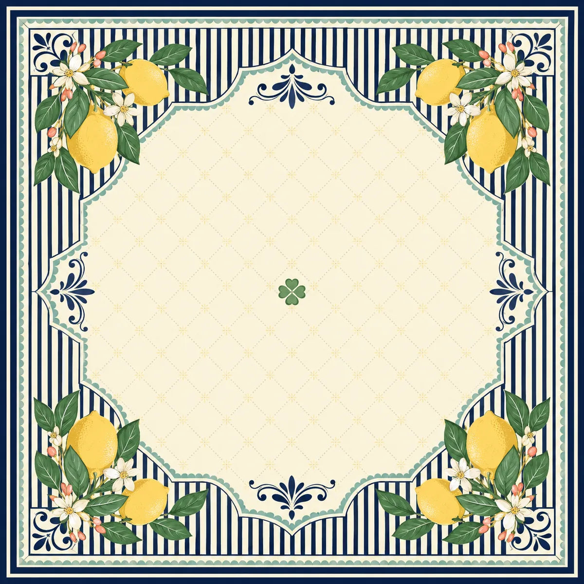Riviera Lemon American Mahjong mat product and lifestyle view 2