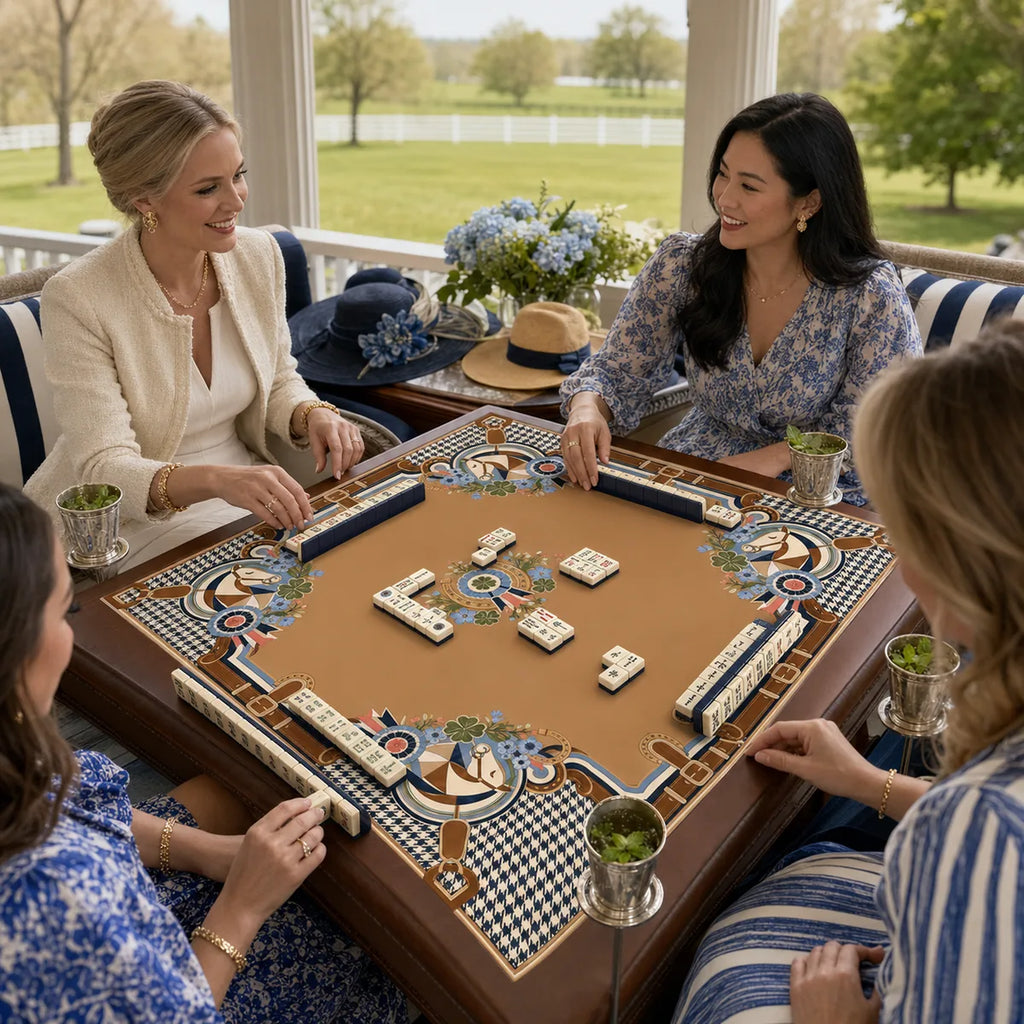 Saddle Club American Mahjong mat product and lifestyle view 4