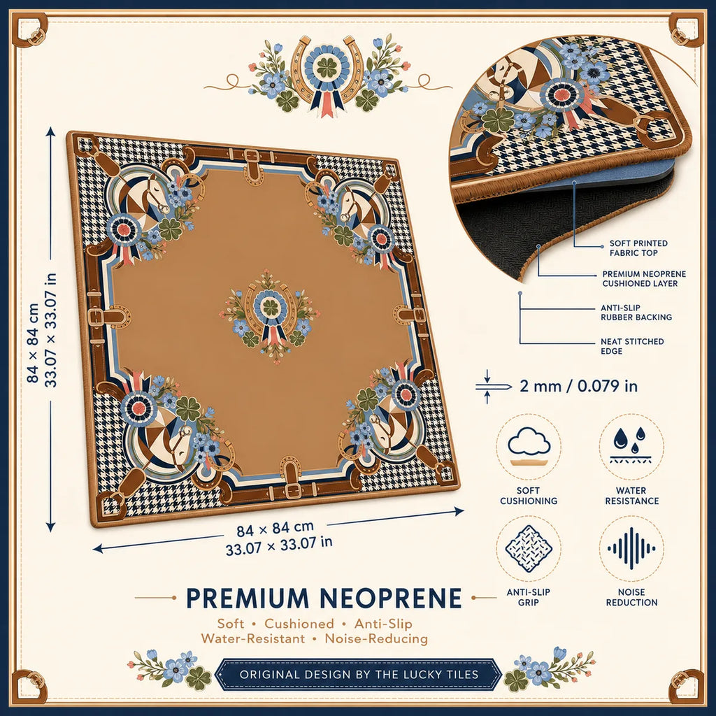 Saddle Club American Mahjong mat product and lifestyle view 6