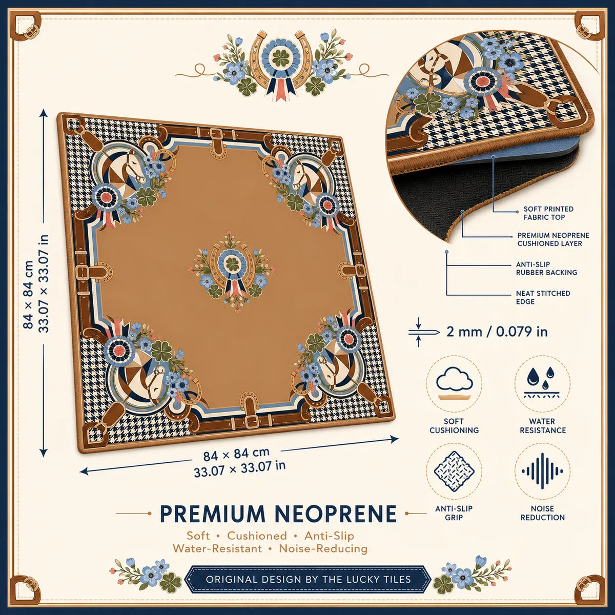 Saddle Club American Mahjong mat product and lifestyle view 6