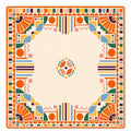 Sunset Art Deco American Mahjong mat full design by The Lucky Tiles