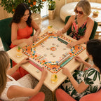 Sunset Art Deco American Mahjong mat product and lifestyle view 3