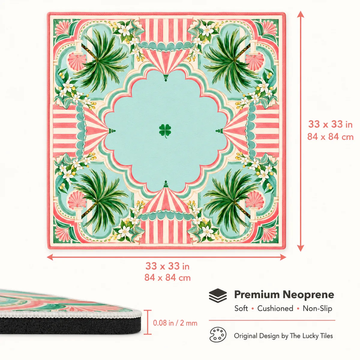 Tropical Escape American Mahjong mat product and lifestyle view 5