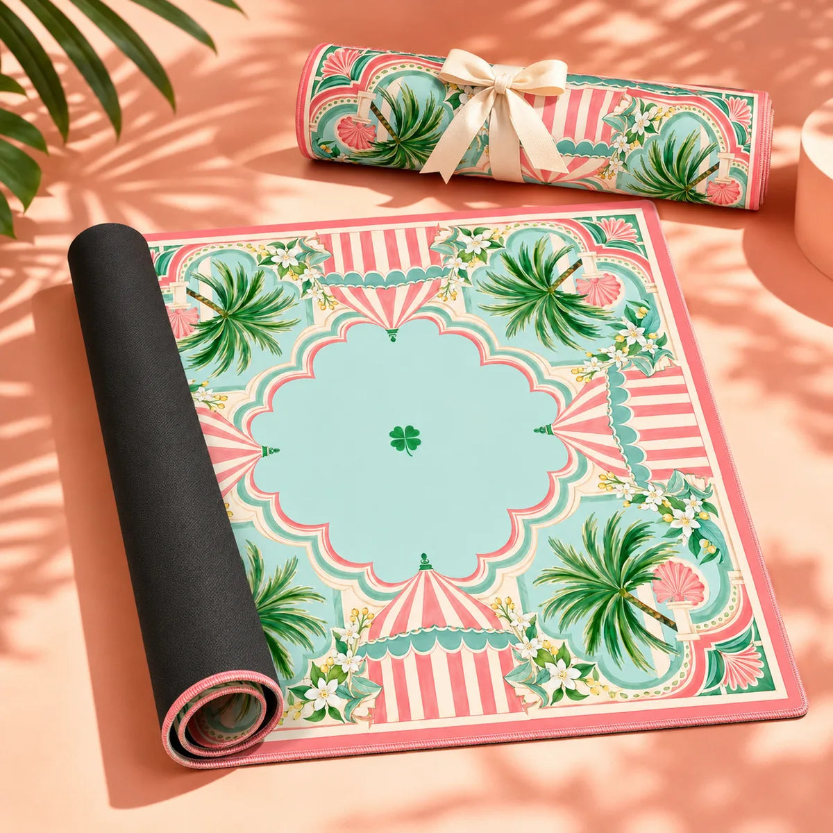 Tropical Escape American Mahjong mat product and lifestyle view 6