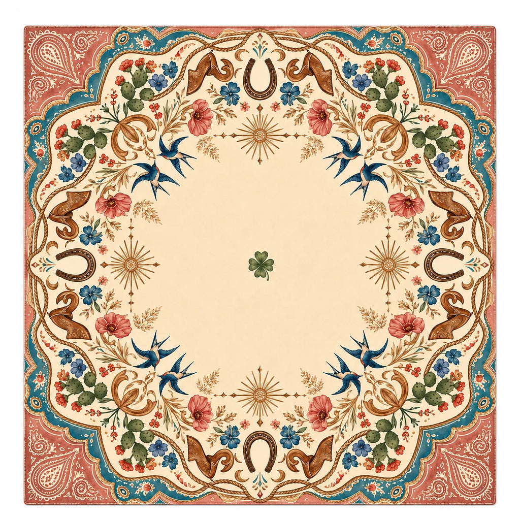 Western Desert American Mahjong mat full design by The Lucky Tiles