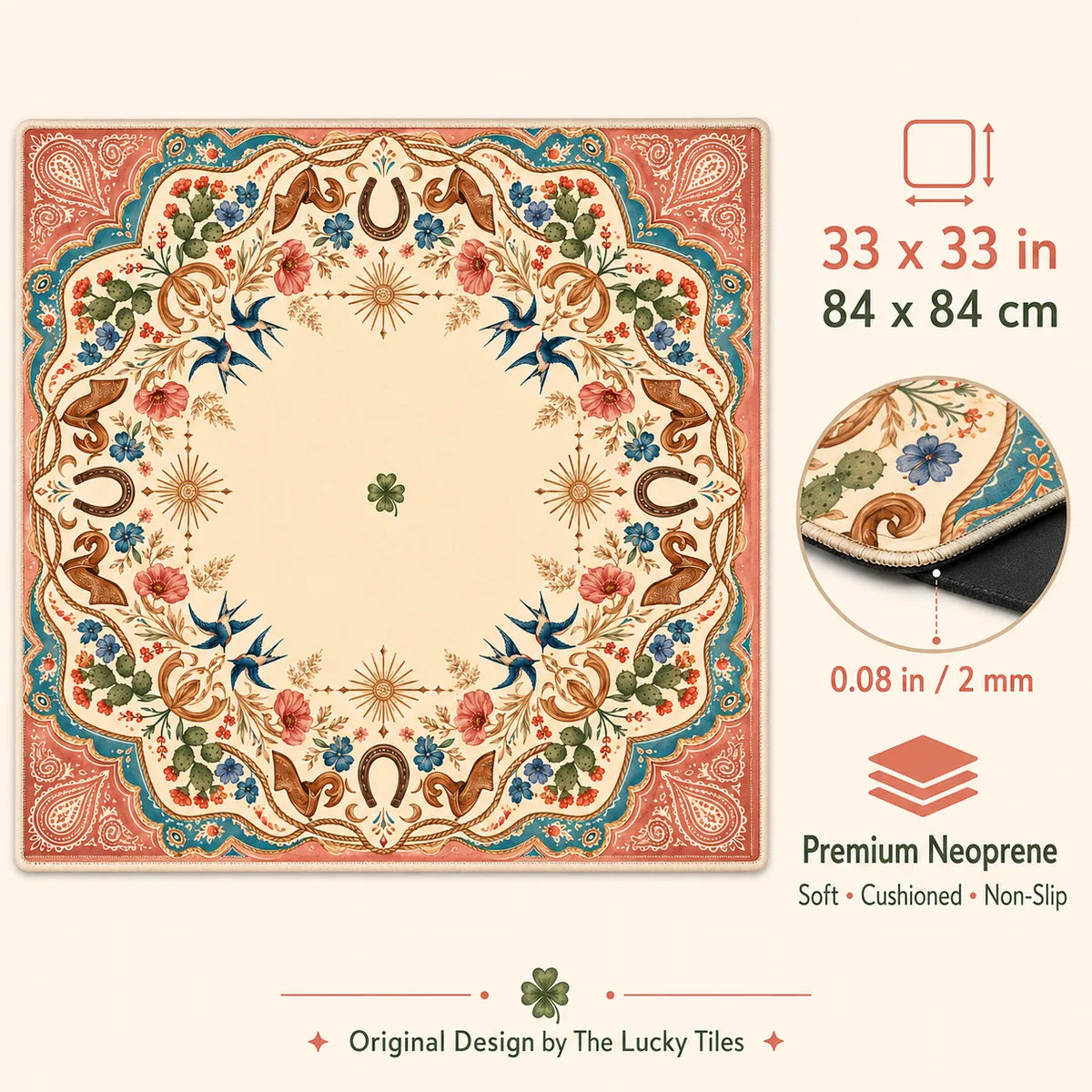 Western Desert American Mahjong mat product and lifestyle view 6