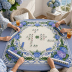 Wisteria Garden American Mahjong mat product and lifestyle view 3
